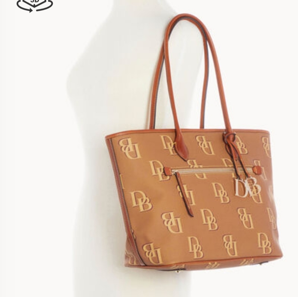 (NWT) Dooney and Bourke large tote with wallet and 24k gold plated DB hardware - Picture 10 of 16